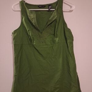 New York & Company Olive Green Tank Top
